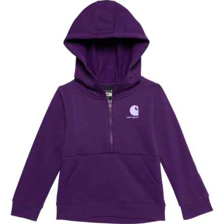 Carhartt Infant Girls CA7010 Logo Hoodie - Zip Neck in Crown Jewel