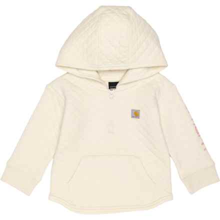 Carhartt Infant Girls CA7106 Quilted Sweatshirt - Zip Neck in Light Beige