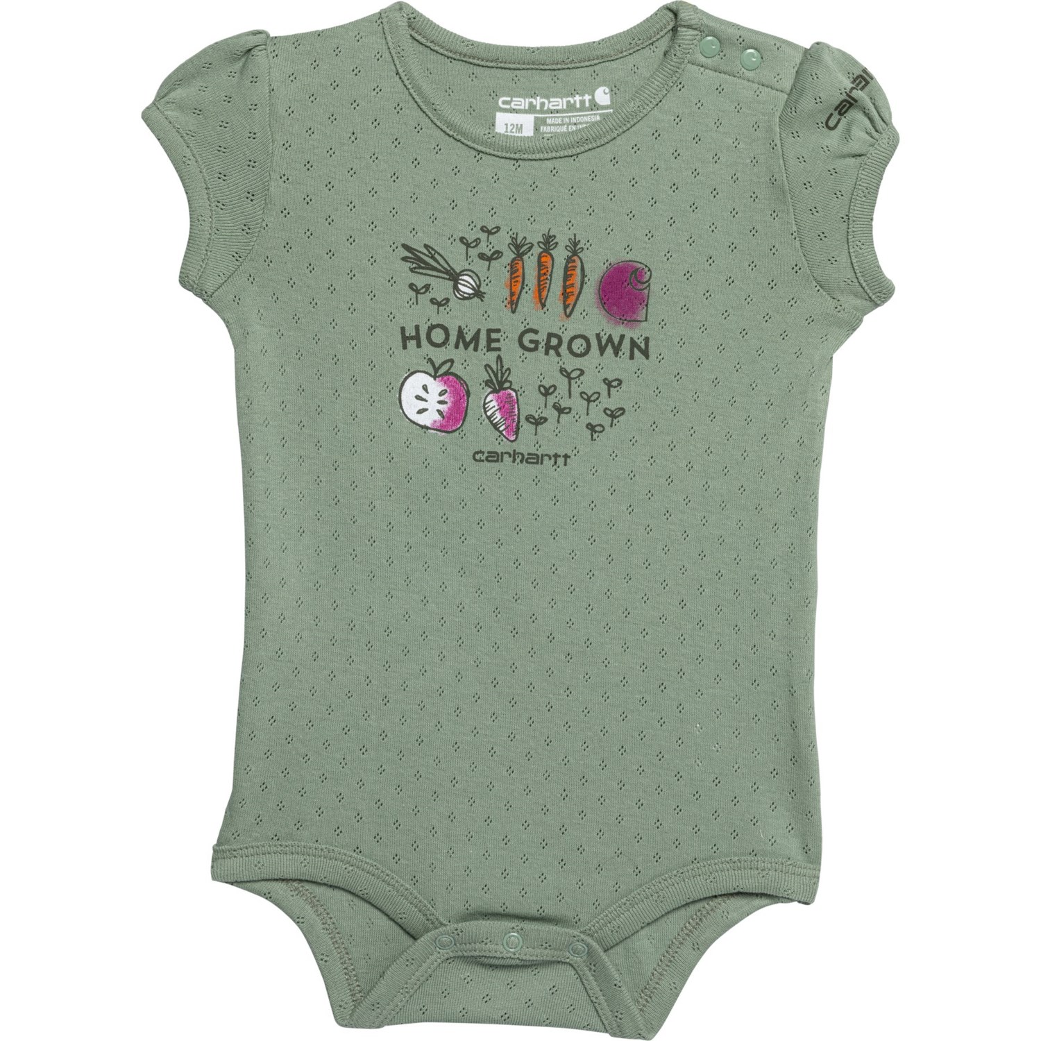 Carhartt Infant Girls CA9951 Home Grown Baby Bodysuit - Short Sleeve