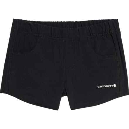 Carhartt Infant Girls CH9292 Rugged Flex® Ripstop Shorts in Caviar Blk