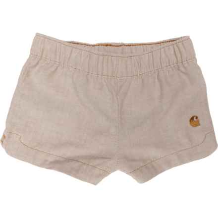 Carhartt Infant Girls CH9304 Chambray Shorts in Brown