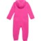 3DDUJ_2 Carhartt Infant Girls CM9709 Fleece Hooded Coveralls - Long Sleeve