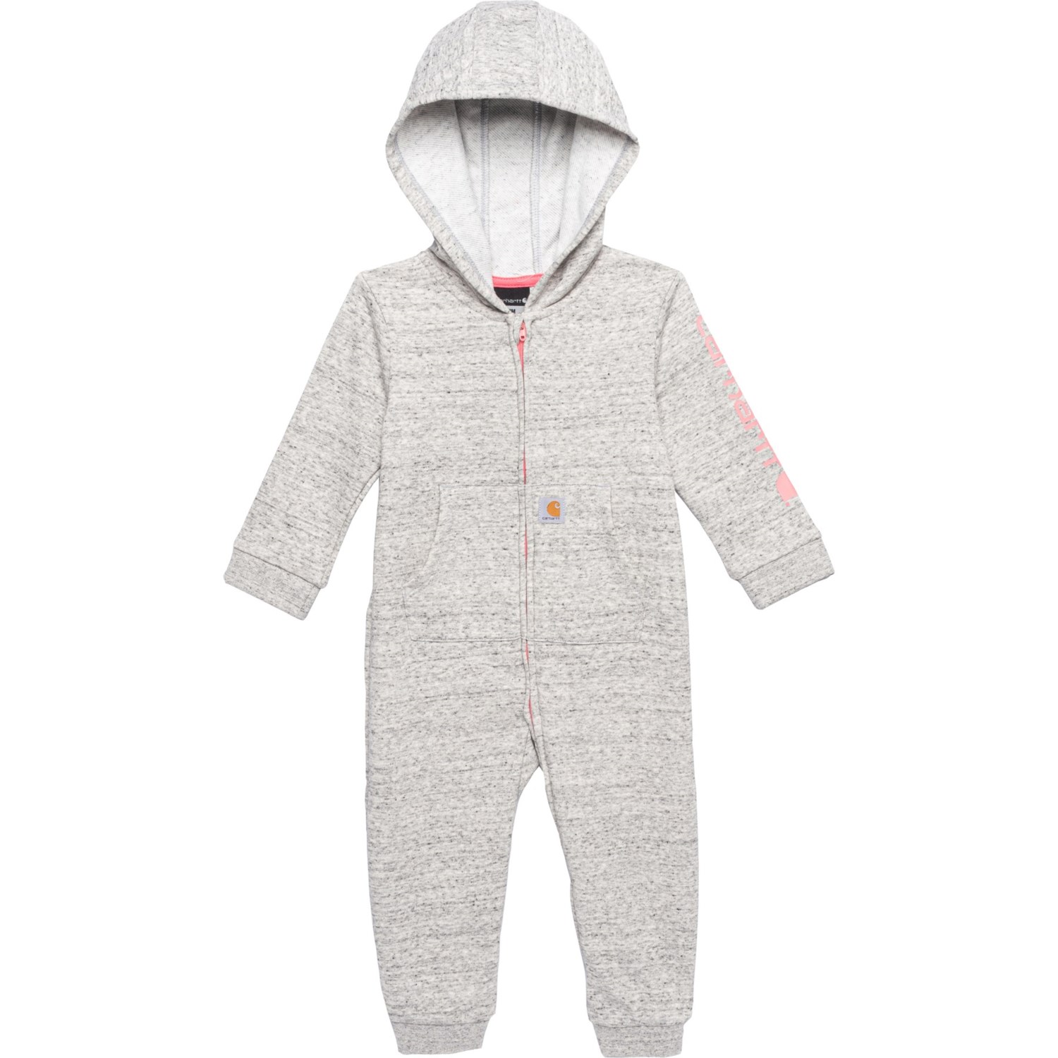 Carhartt Infant Girls CM9716 French Terry Hooded Coveralls - Zip