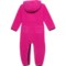 3DDVC_2 Carhartt Infant Girls CM9718 Hooded Teddy Fleece Coveralls - Full Zip, Long Sleeve