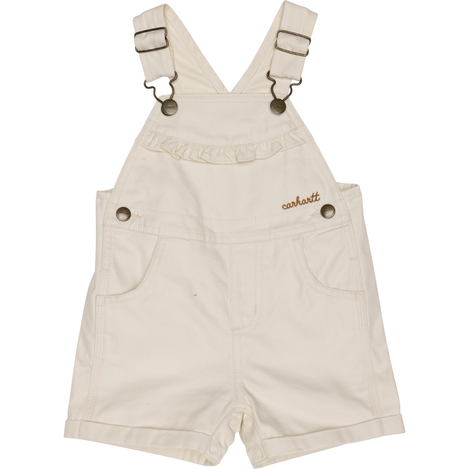 Carhartt Infant Girls CM9748 Canvas Ruffle Front Shortall