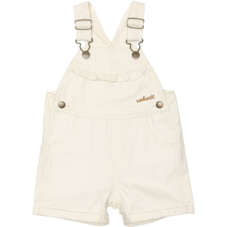 Carhartt Infant Girls CM9748 Canvas Ruffle-Front Shortall