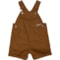 Carhartt Infant Girls CM9748 Canvas Ruffle Front Shortalls in Brown