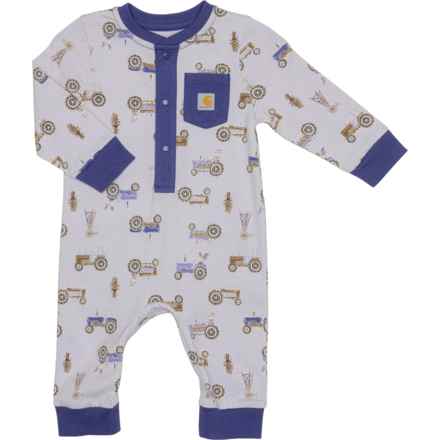 Carhartt Infant Girls CM9765 Henley Coveralls - Long Sleeve in Lt Purple