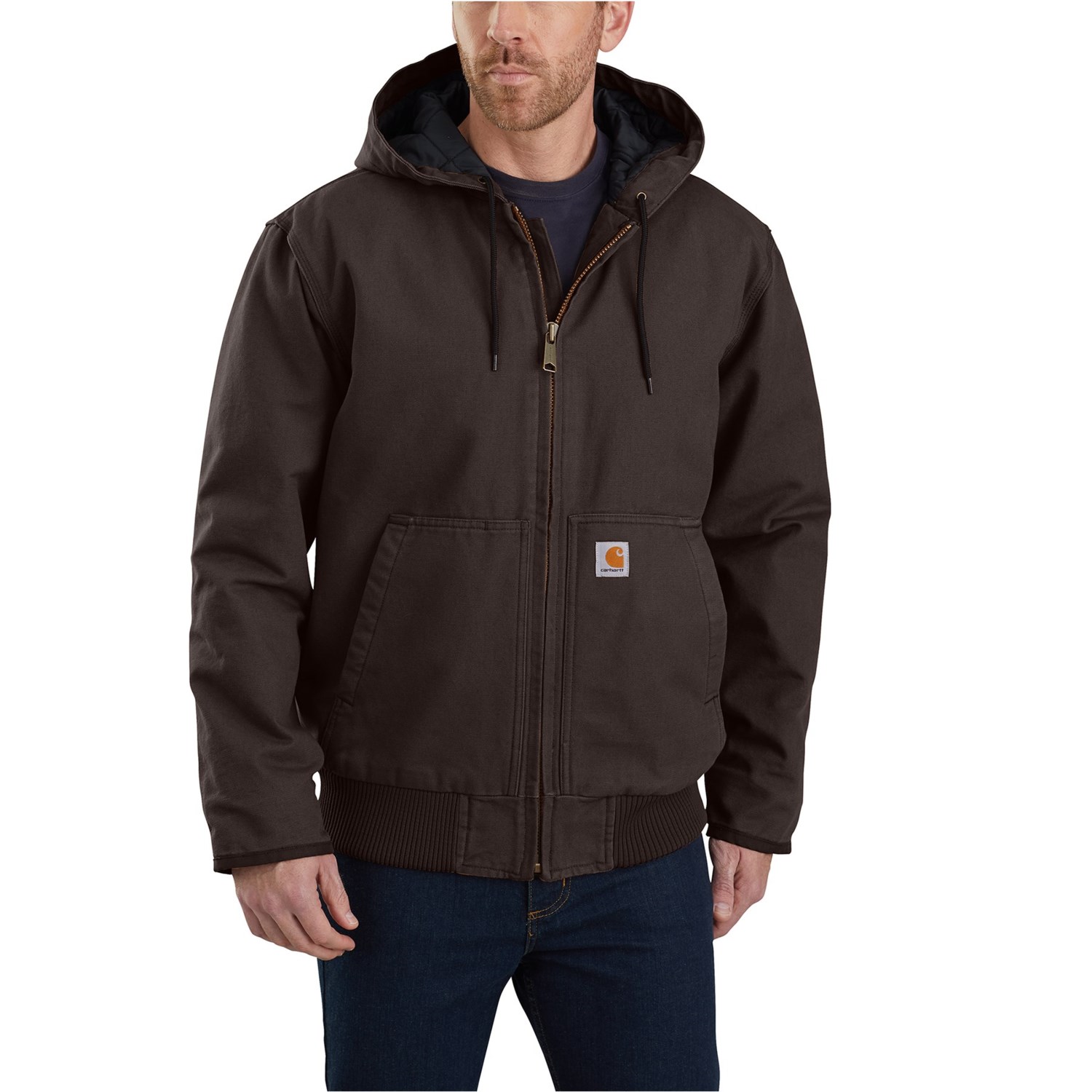 Carhartt J130 104050 Flannel-Lined Sandstone Active Jacket (For Big and ...