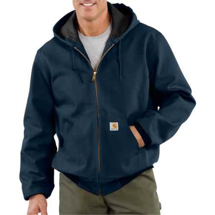 Carhartt J131 Big and Tall Firm Duck Thermal-Lined Active Jacket - Factory Seconds in Dark Navy