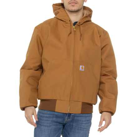 Carhartt J131 Big and Tall Firm Duck Thermal-Lined Active Jacket in Carhartt Brown