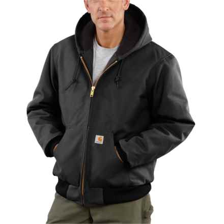 Carhartt J140 Active Quilted Flannel-Lined Jacket - Insulated, Factory Seconds in Black