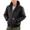 Carhartt J140 Big and Tall Firm Duck Active Flannel-Lined Jacket - Insulated, Factory Seconds in Black