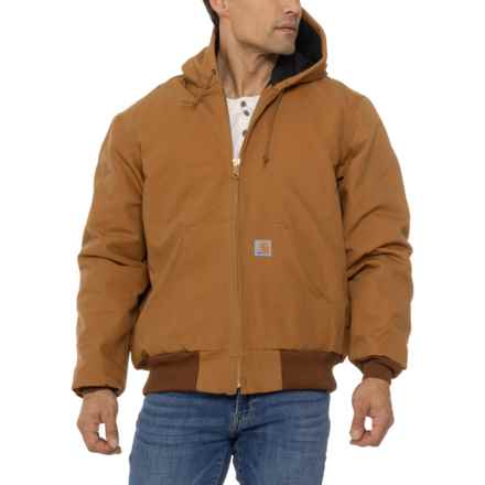 Carhartt J140 Firm Duck Active Flannel-Lined Jacket - Insulated, Factory Seconds in Carhartt Brown