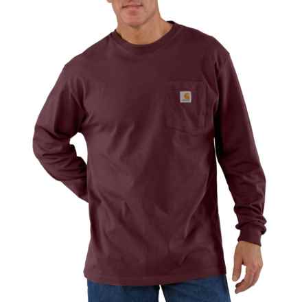 Carhartt K126 Big and Tall Loose Fit Workwear Pocket T-Shirt - Long Sleeve, Factory Seconds in Port