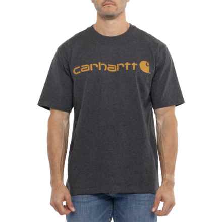 Carhartt K195 Dearborn Loose Fit Heavyweight Logo T-Shirt - Short Sleeve in Carbon Heather