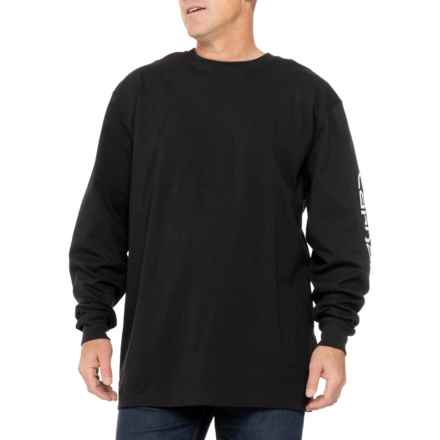 Carhartt K231 Loose Fit Heavyweight Logo Sleeve T-Shirt - Long Sleeve, Factory Seconds in Black