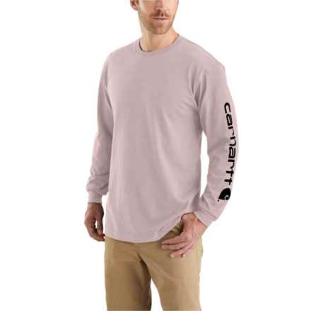 Carhartt K231 Loose Fit Heavyweight Logo Sleeve T-Shirt - Long Sleeve in Mink