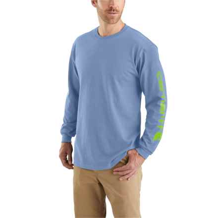 Carhartt K231 Loose Fit Heavyweight Logo T-Shirt - Long Sleeve in Skystone