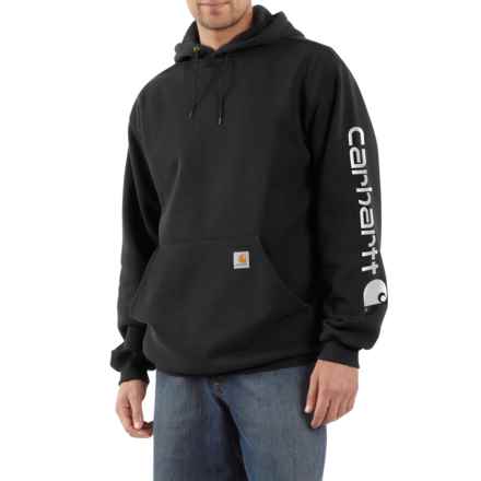 Carhartt K288 Big and Tall Loose Fit Midweight Logo Graphic Hoodie - Factory Seconds in Black