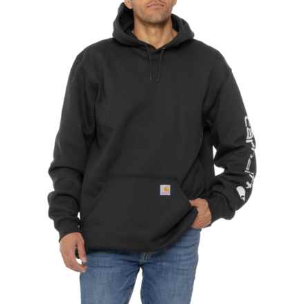 Carhartt K288 Big and Tall Loose Fit Midweight Logo Graphic Hoodie - Factory Seconds in Black