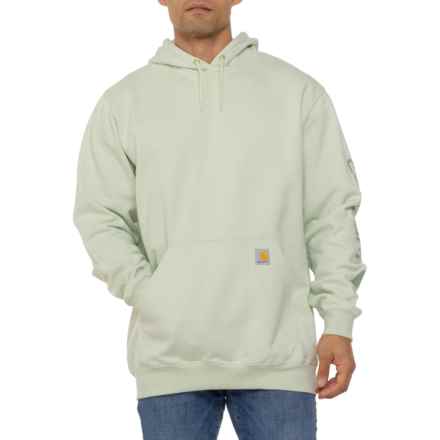 Carhartt K288 Big and Tall Loose Fit Midweight Logo Graphic Hoodie - Factory Seconds in Tender Greens