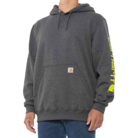 Carhartt K288 Big and Tall Midweight Logo Hoodie - Factory Seconds in Carbon Heather