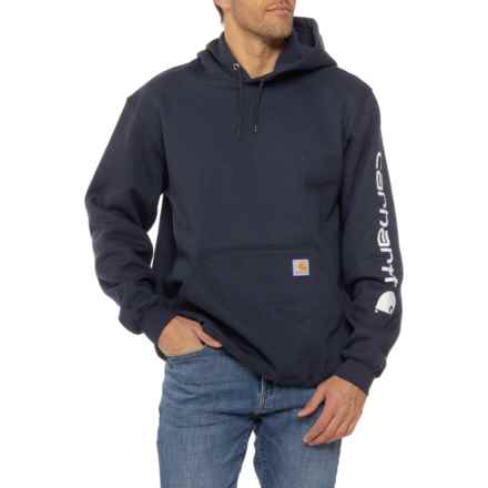 Carhartt K288 Loose Fit Midweight Logo Graphic Hoodie - Factory Seconds in New Navy