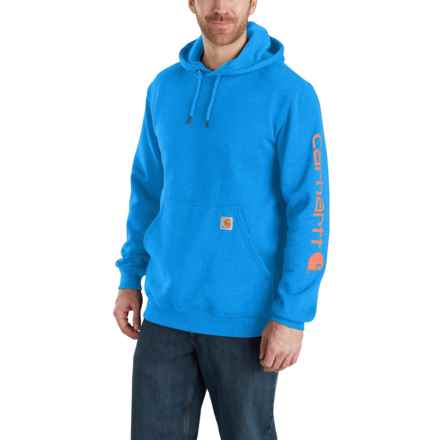 Carhartt K288 Loose Fit Midweight Logo Graphic Hoodie in Marine Blue Heather