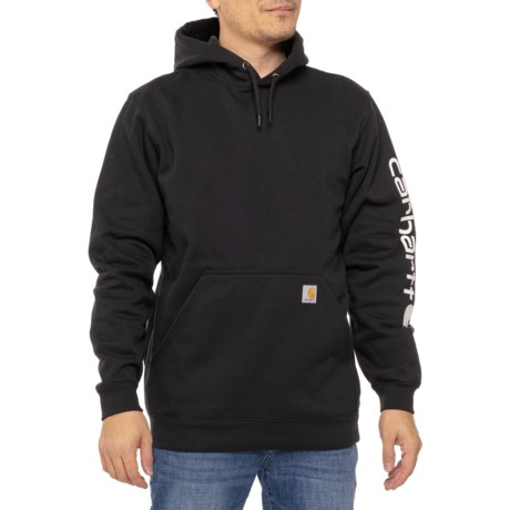 Carhartt K288 Loose Fit Midweight Logo Sleeve Graphic Hoodie - Factory Seconds in Black