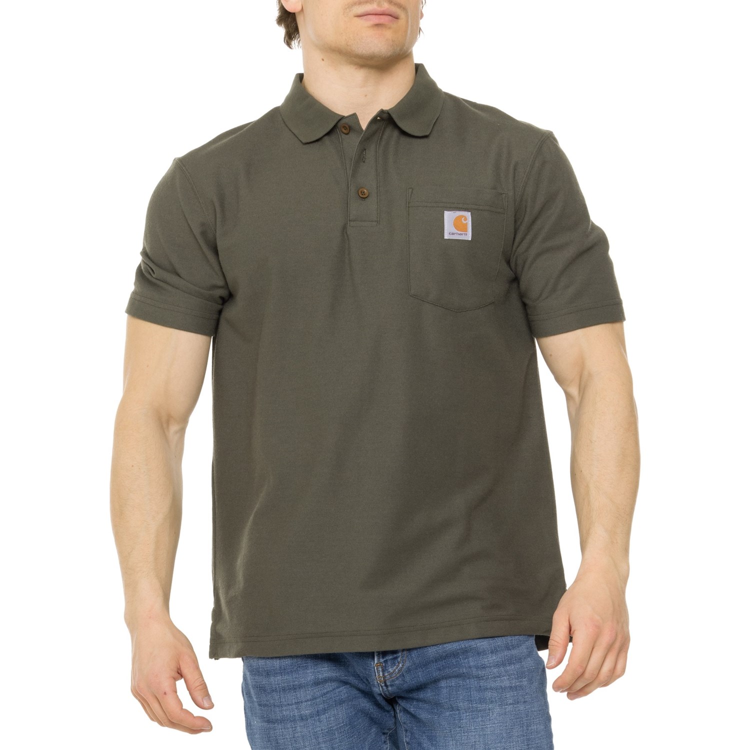 【CARHARTT】K570 Pocket Short Sleeve Collar Polo Tee carhartt-k570-loose-fit-