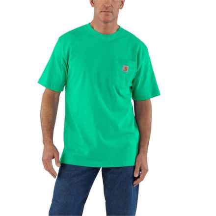 Carhartt K87 Big and Tall Loose Fit Heavyweight Pocket T-Shirt - Short Sleeve, Factory Seconds in Green