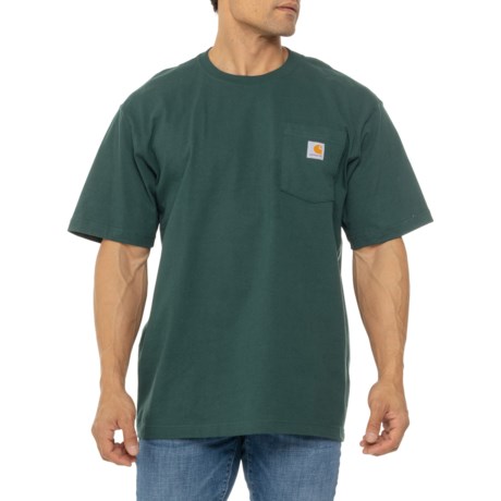 【SCENERITY】Hig Pocket T-Shirt Carhartt K87 Big and Tall Loose Fit Heavyweight Pocket T