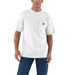 Carhartt K87 Big and Tall Loose Fit Heavyweight Pocket T-Shirt - Short Sleeve, Factory Seconds in White