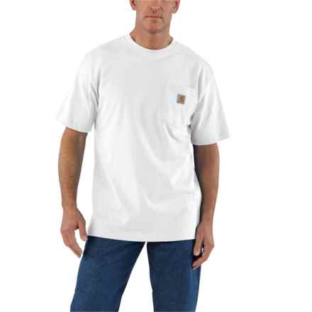 Carhartt K87 Big and Tall Loose Fit Heavyweight Pocket T-Shirt - Short Sleeve, Factory Seconds in White