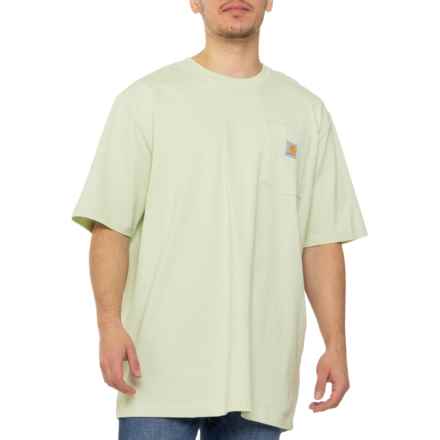 Carhartt K87 Big and Tall Loose Fit Heavyweight Pocket T-Shirt - Short Sleeve in Tender Greens