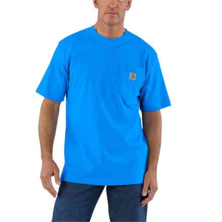 Carhartt K87 Loose Fit Heavyweight Pocket T-Shirt - Short Sleeve, Factory Seconds in Blue Glow