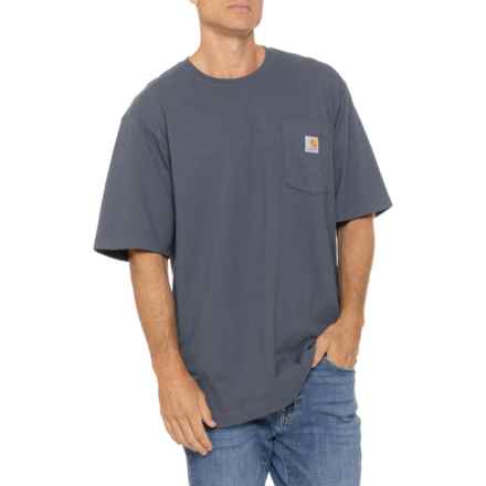 Carhartt K87 Loose Fit Heavyweight Pocket T-Shirt - Short Sleeve, Factory Seconds in Bluestone
