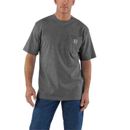 Carhartt K87 Loose Fit Heavyweight Pocket T-Shirt - Short Sleeve in Carbon Heather