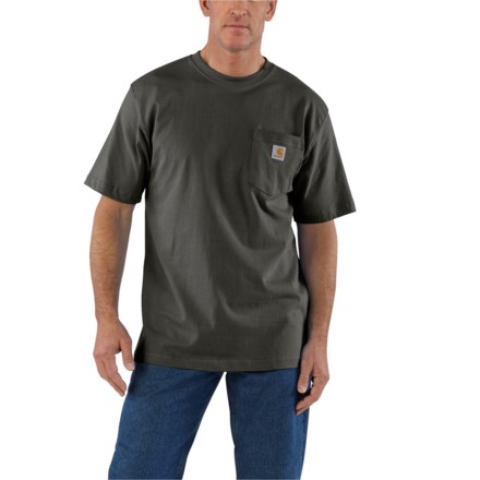Carhartt K87 Loose Fit Heavyweight Pocket T-Shirt - Short Sleeve in Peat