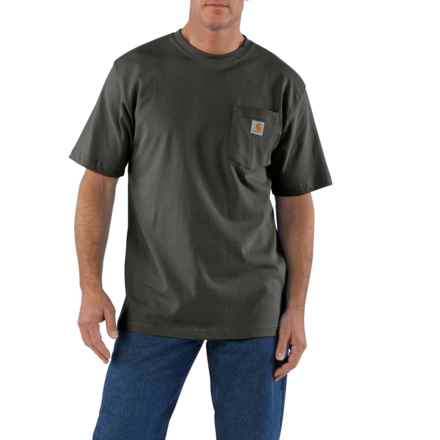 Carhartt K87 Loose Fit Heavyweight Pocket T-Shirt - Short Sleeve in Peat