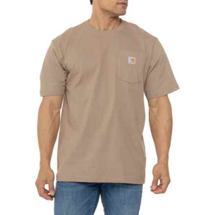 Carhartt K87 Loose Fit Heavyweight Workwear Pocket T-Shirt - Short Sleeve, Factory Seconds in Desert