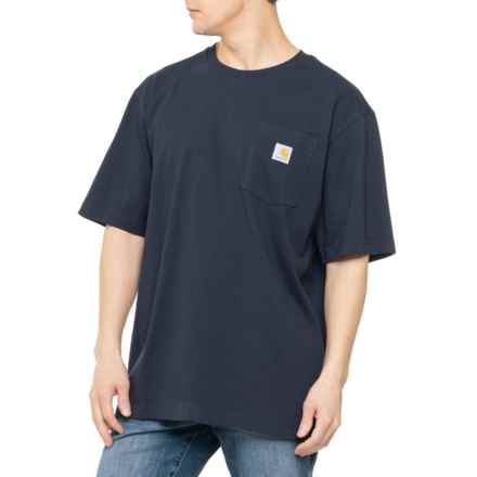 Carhartt K87 Loose Fit Heavyweight Workwear Pocket T-Shirt - Short Sleeve, Factory Seconds in Navy