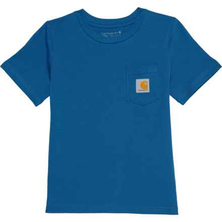 Carhartt Little Boys CA6514 Pocket T-Shirt - Short Sleeve in 412 Lagoon