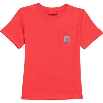 Carhartt Little Boys CA6514 Pocket T-Shirt - Short Sleeve in 601 Red