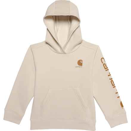 Carhartt Little Boys CA6549 Graphic Hoodie in Light Beige