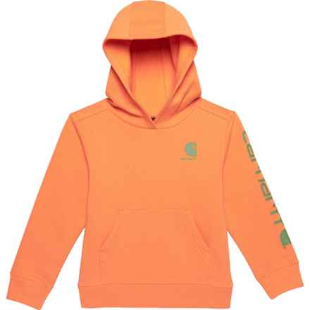 Carhartt Little Boys CA6549 Graphic Hoodie in Tangerine