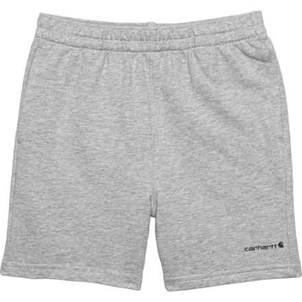 Carhartt Little Boys CH8306 French Terry Work Shorts in L Gry Htr
