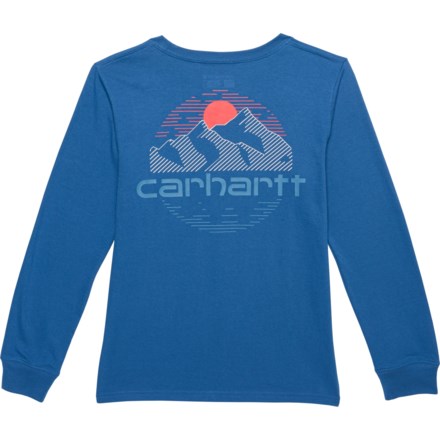 Carhartt Little Boys Pocket T-Shirt - Long Sleeve in Blue