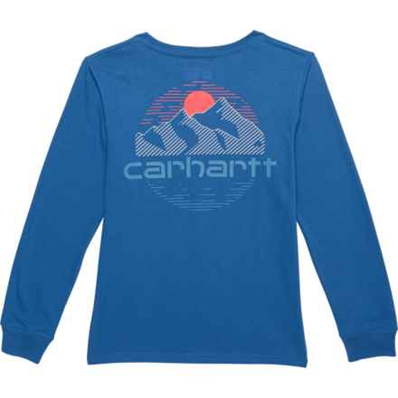 Carhartt Little Boys Pocket T-Shirt - Long Sleeve in Blue